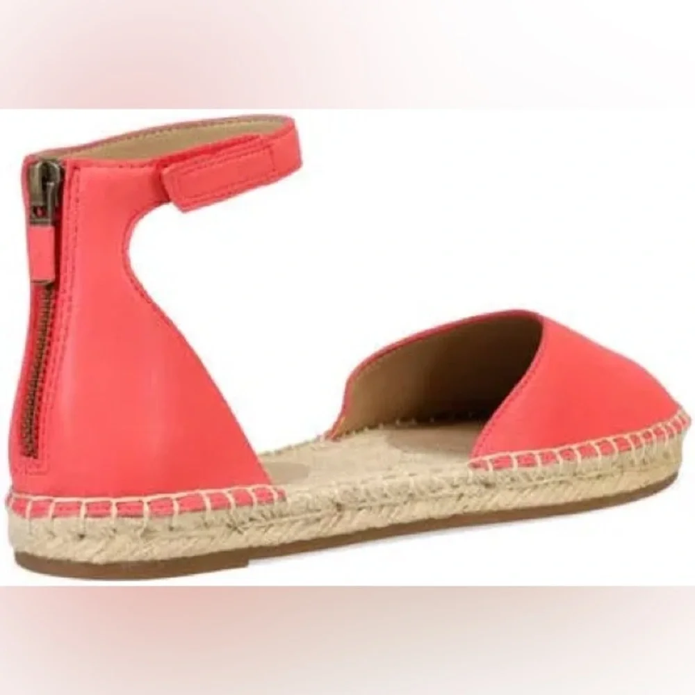 Eileen Fisher Lala Espadrilles  Size 8 Watermelon Red Pink‎ Leather